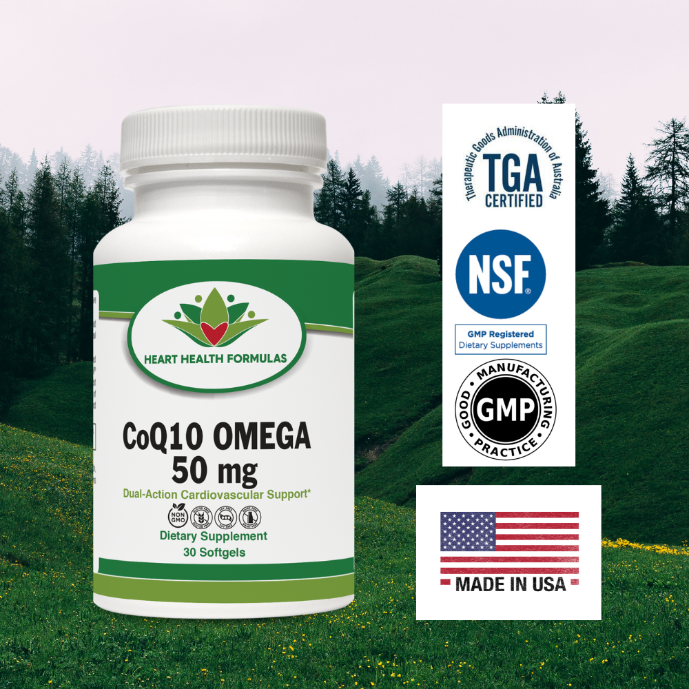 Heart Health Formulas CoQ10 Omega 50mg Dietary Supplement
