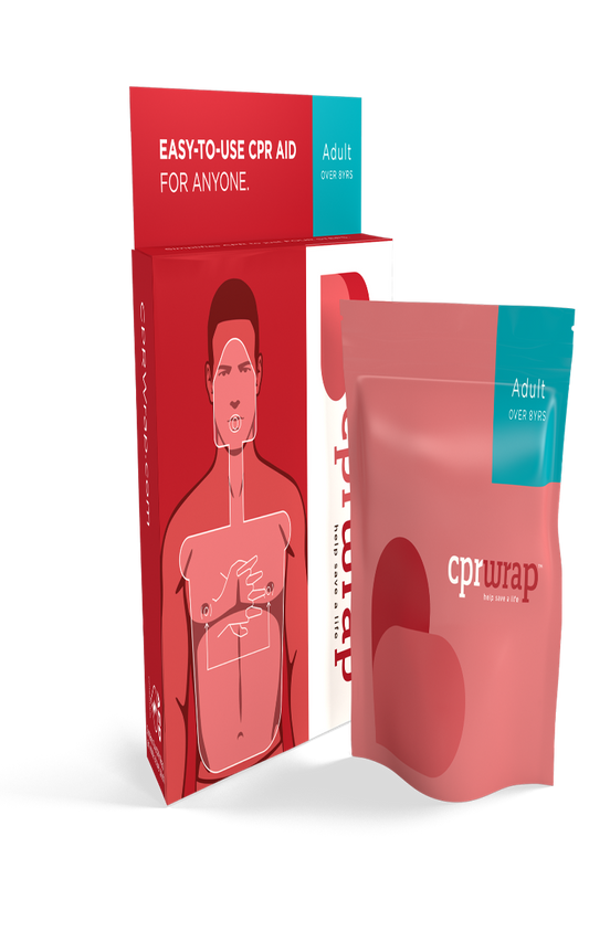 Adult CPRWrap™ Aid / More Than a CPR Mask for Ages 8 & Up Emergency Tool Kit Makes CPR Easier